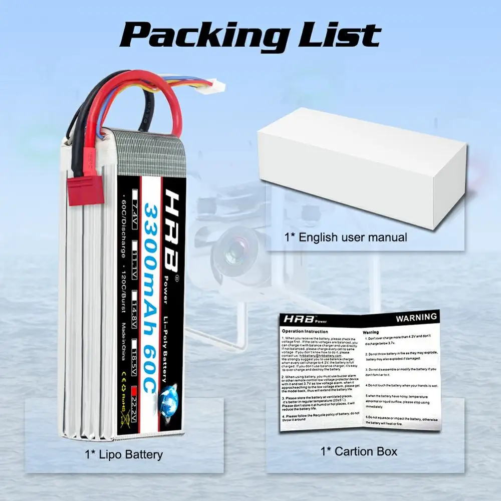 Аккумулятор HRB Lipo 3S аккумулятор для квадрокоптера вертолета 6S 3300 мАч 7 4 В 11 1 14 8 в 18
