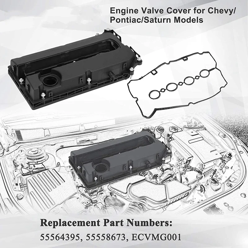 Engine Valve Camshaft Rocker Cover for Chevy Cruze Sonic Aveo Pontiac G3 1.6L 1.8L 2009-2015 55564395 55558673 | Автомобили и
