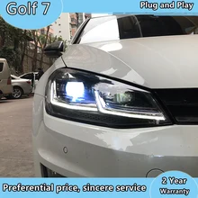 Автомобильный Стайлинг для VW Golf 7 MK7 светодиодная фара Golf7 DRL Hid