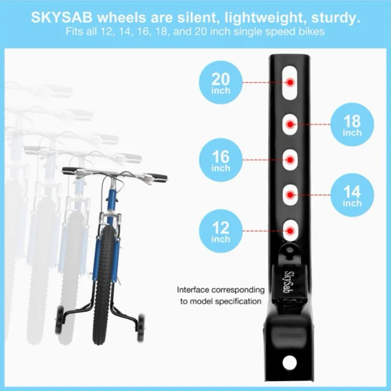 

Bicycle Stabilisers Kit for Kids Children 12-20" Universal Bike Balance Auxiliary Wheel Set Training Wheels Cycling Accessories
