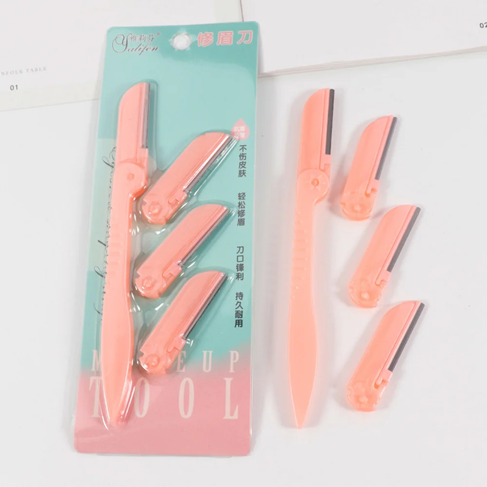 1pc Eyebrow Trimmer Women Face Razor Epilator Brow Knife Facial Remover Shaver Makeup Facial Hair Removal With Replaceable Blade