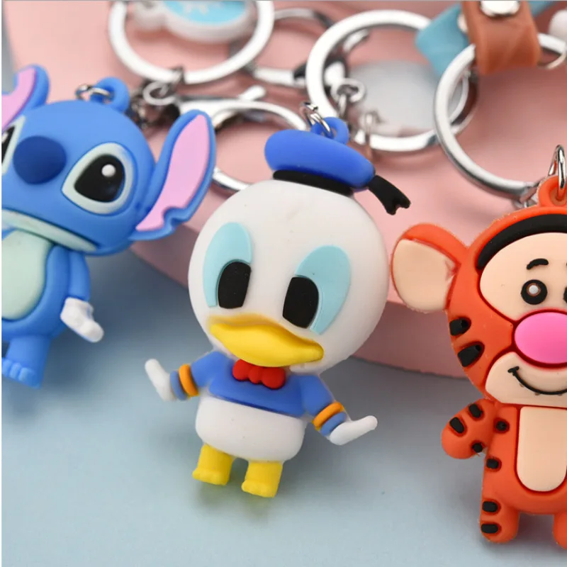 

Hot Sale Kawaii Mickey Keychains Cute Cartoon Baby Boy Girl Key Ring Women Lovely Bag Key Chain Monster New Key Accessories