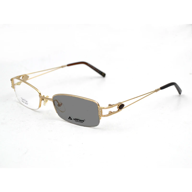 Титановые женские фотохромные очки для чтения лупа полуоправа дизайн с