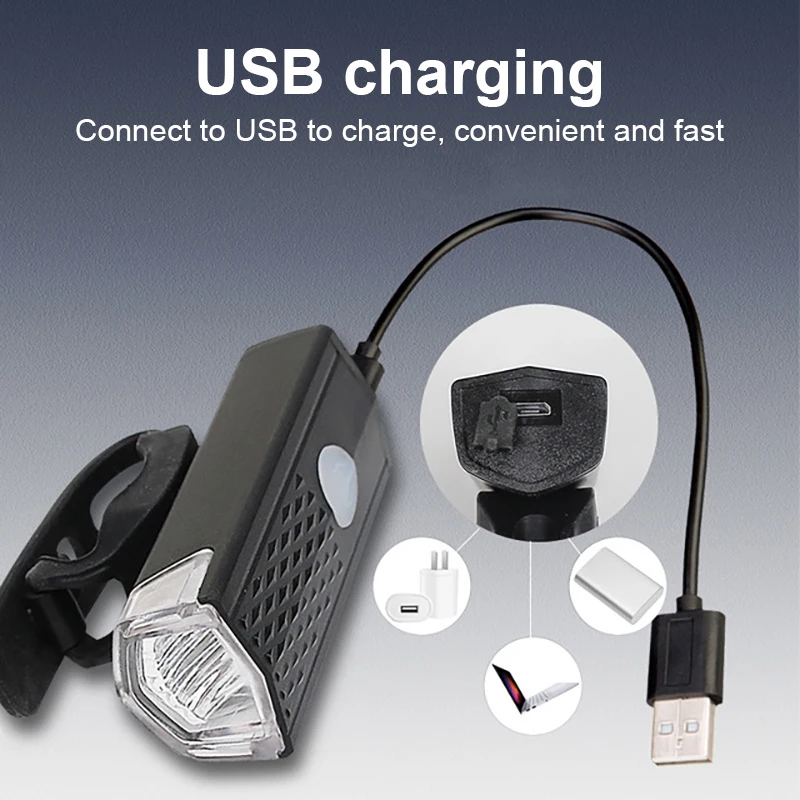 PHMAX Водонепроницаемый велосипед светильник 300 люмен MTB передний USB Перезаряжаемые