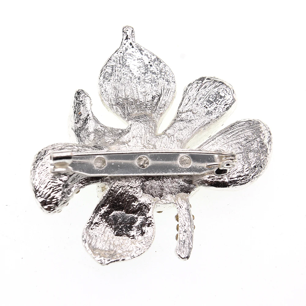 Элегантный цвет-розовое золото/серебро/темно-фиолетовый/фуксия Орхидея цветок