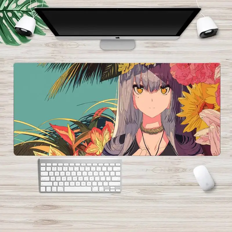 

Anime Girls Keyboards Mat Rubber Gaming mousepad Desk Mat Animation XL Large Gamer Keyboard PC Desk Mat Takuo Computer Tablet