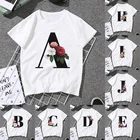 Футболка с принтом английского алфавита A B C D E, женская, новинка 2020, летняя женская футболка для влюбленных пар, повседневные белые топы в стиле Харадзюку