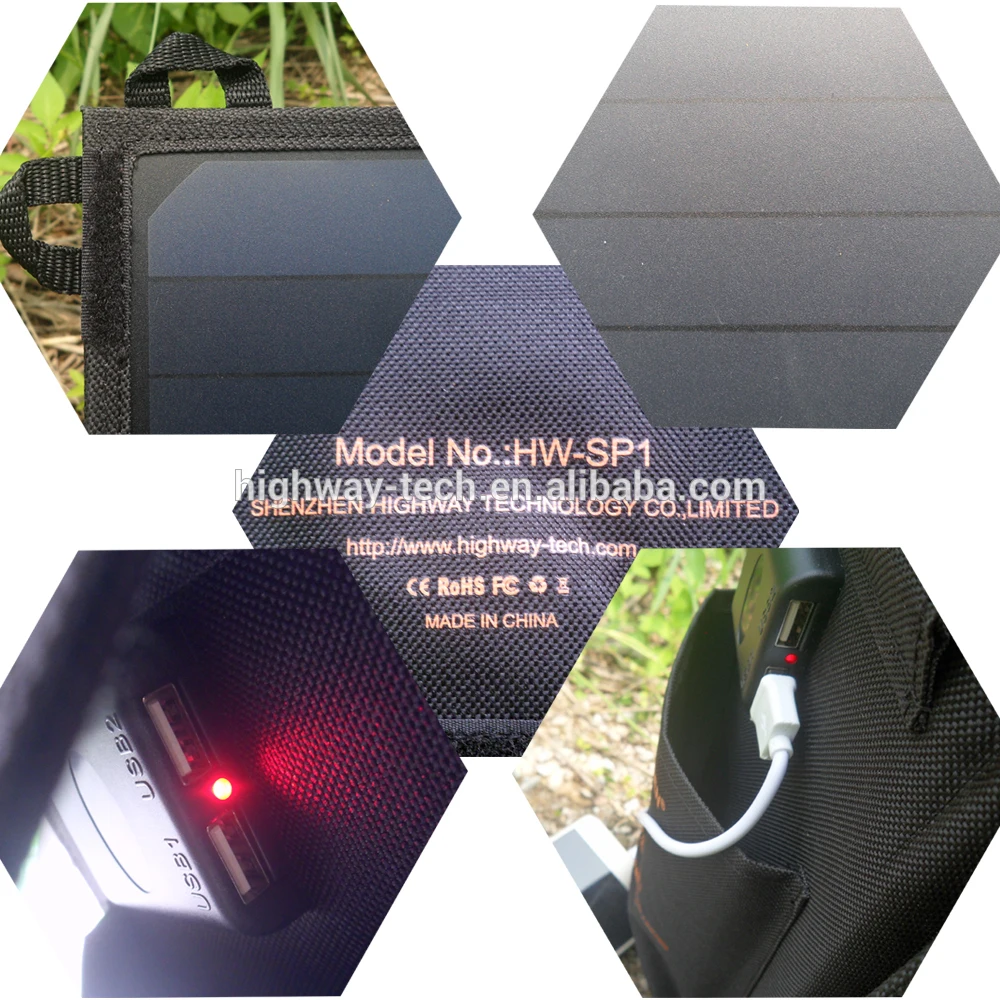 

14W solar panels in foldable design mobile phone power bank charger