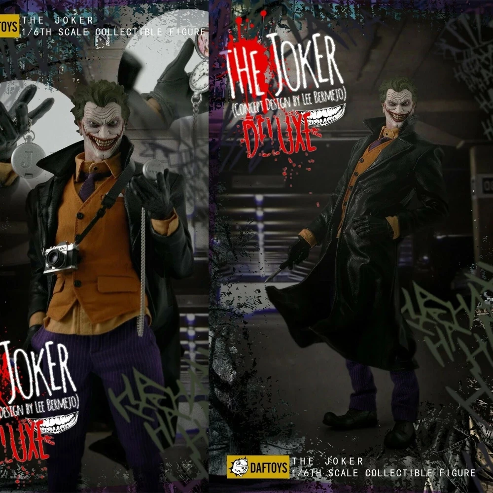 

DAFTOYS 1/6 Scale Comic Version Cursed Clown Suit Male Clothes With Head Carving Fit 12" Action Figure Body Accessories