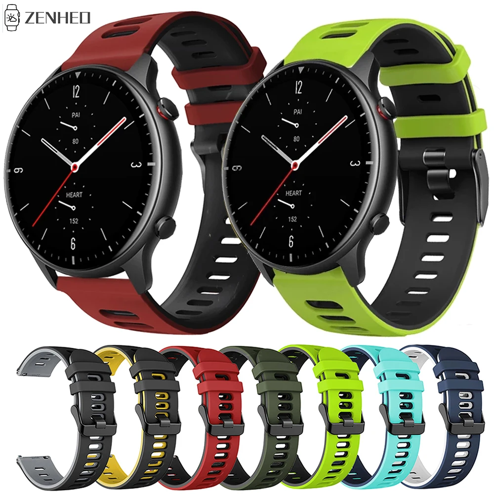 

Ремешок силиконовый для Xiaomi Huami Amazfit GTR 2 2e 3 Pro, 22 мм