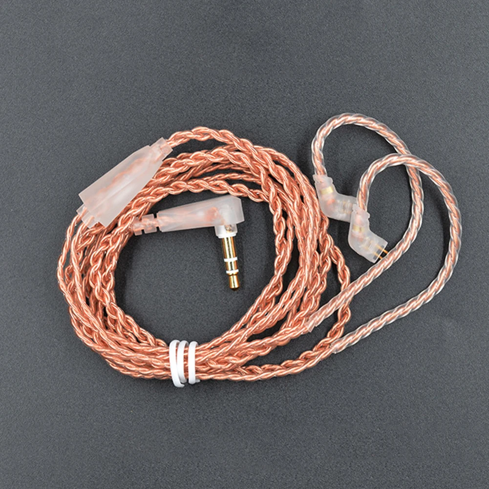 KZ Oxygen Free Copper Cable Pink Gold Upgrade headset Original cable for KZ-ZST/ES4 KZ-ZSN with Mic drop shipping |