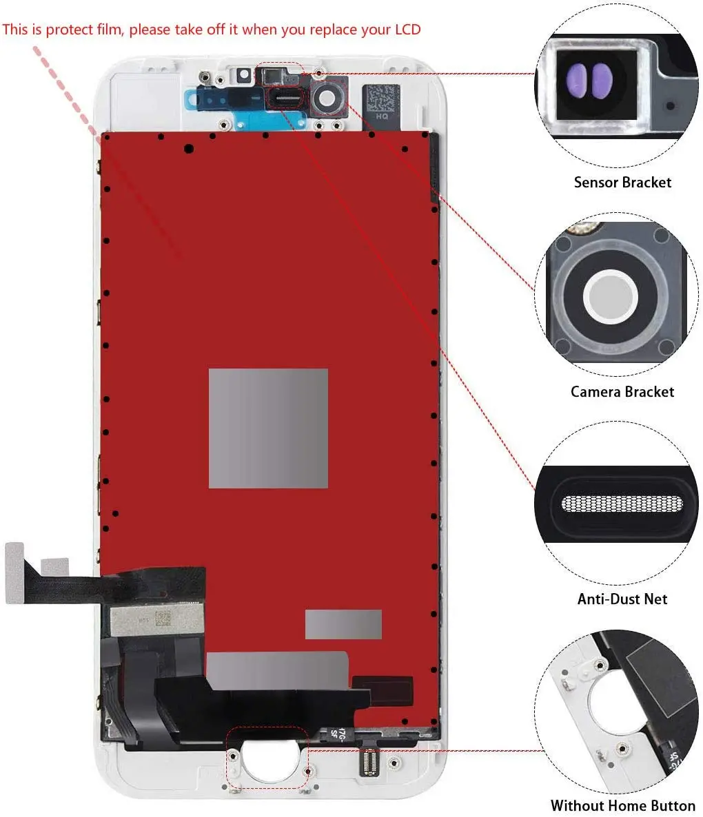Для iPhone 8 8Plus сменный экран Новый ЖК-дисплей в сборе дигитайзер без битых пикселей