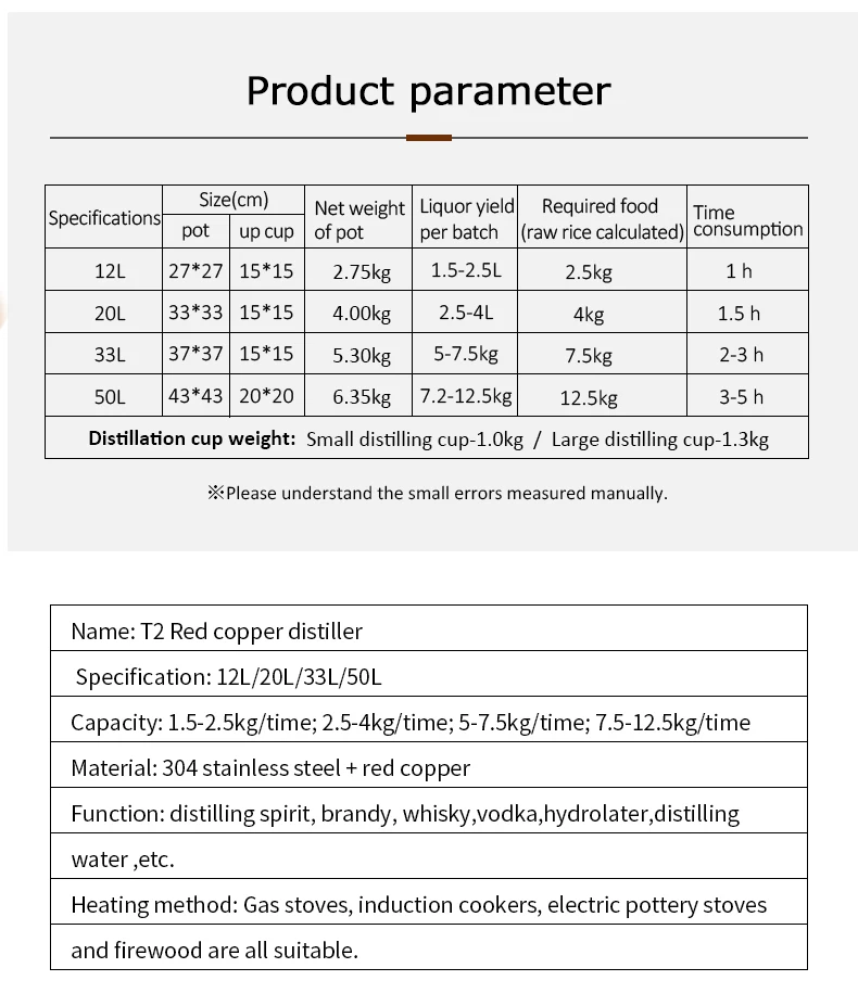 Moonshine Distiller Home Wine DIY Equipment Vodka Whiskey Brandy Alcohol Making Distillation Machine Fermentation barrel