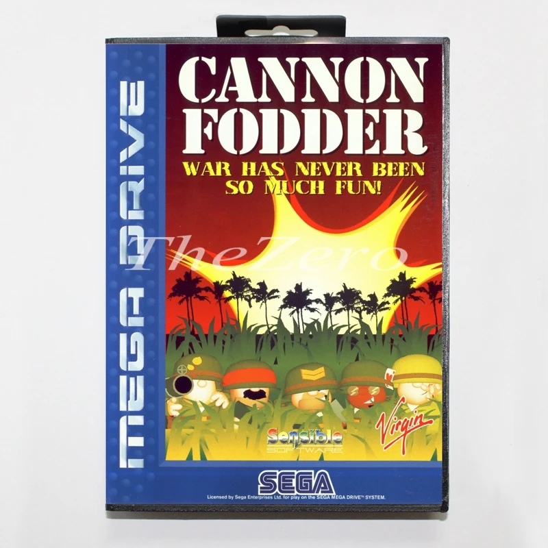 Canon Fodder с коробкой для 16-битной MD видеокарты Sega Mega Drive/Genesis | Электроника