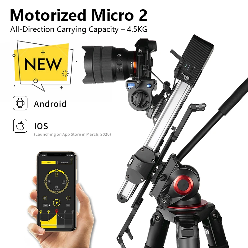 В наличии ZEAPON Micro 2 Slider mini portable ultra silent motor механизированная камера Video с двойным