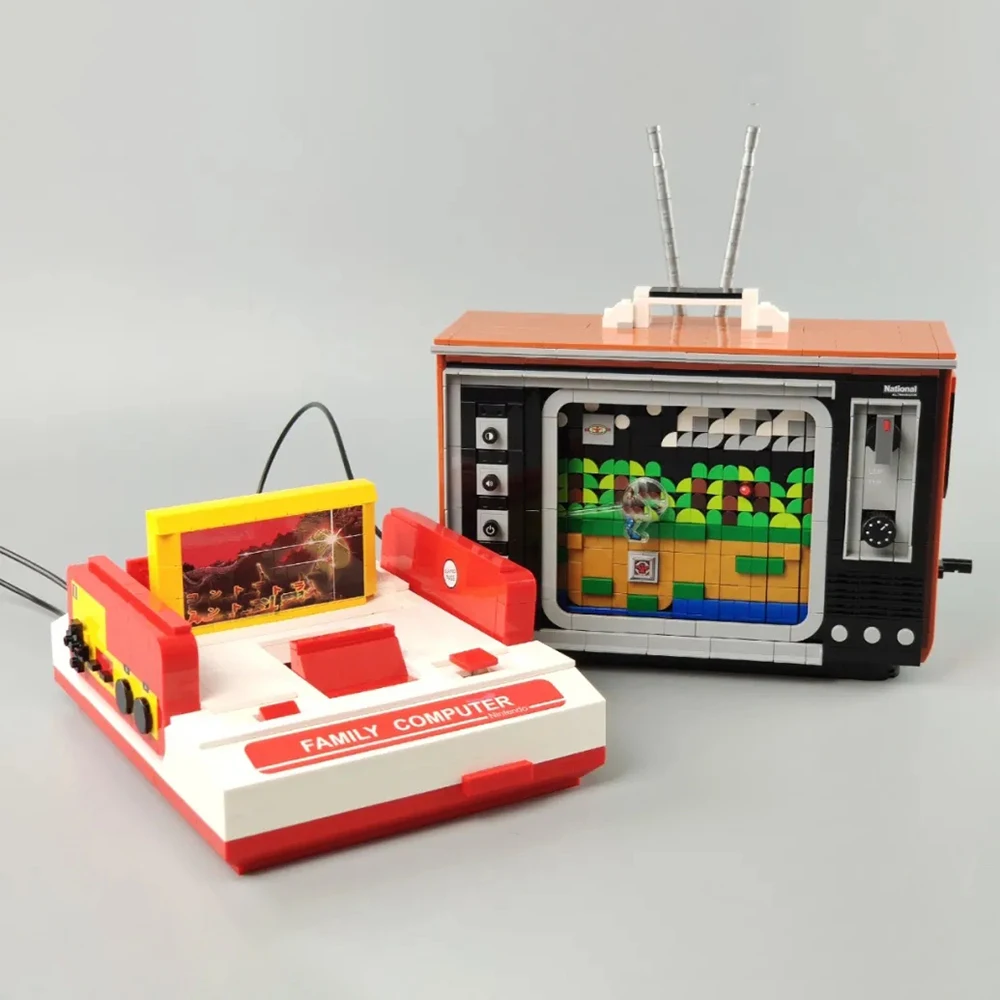 

New MOC Game Console Entertainment System K129 K104 Building Blocks Bricks Creative Childhood Memory Toy for Kids Gifts