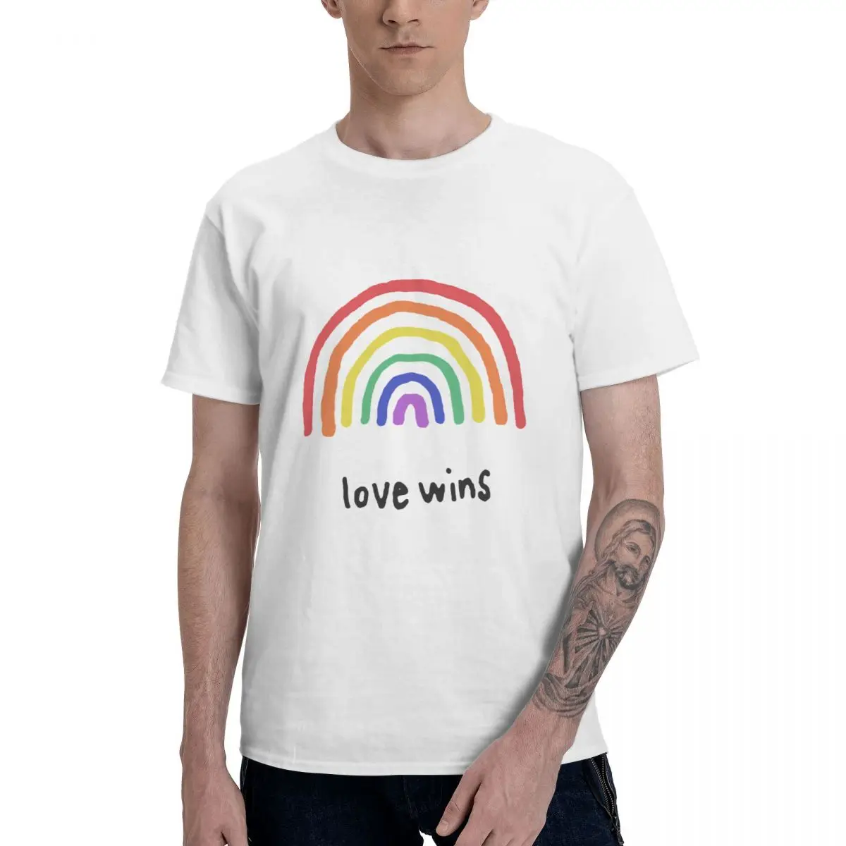 

LGBTQA+ PRIDE Aesthetic Clothes Men's Basic Short Sleeve T-Shirt Graphic Funny Tops