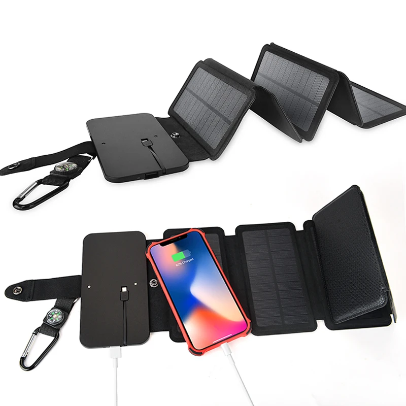 10W Солнечное зарядное устройство 5V 2A USB выходное устройство складное водонепроницаемое наружное портативное зарядное устройство для телефона