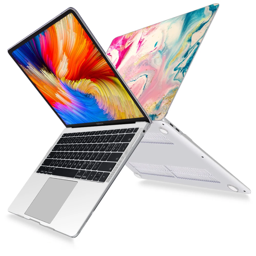 Чехол для ноутбука с акварельным абстрактным рисунком океана Apple MacBook Pro retina Air 12 13