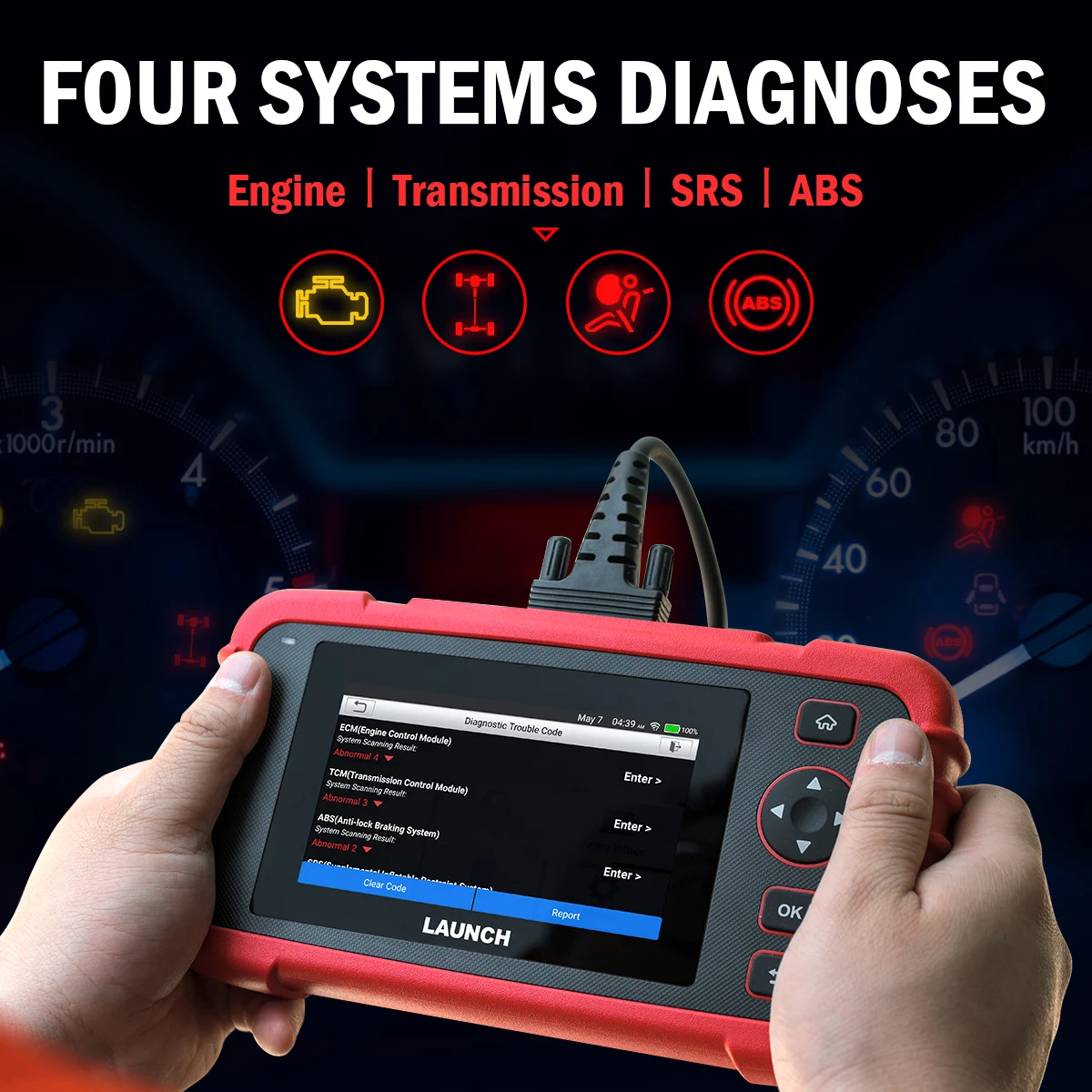 Launch X431 CRP123X диагностический инструмент Автоматический считыватель кодов EOBD OBD2 сканер передачи двигателя ABS SRS AutoVIN wifi PK CRP123 VII