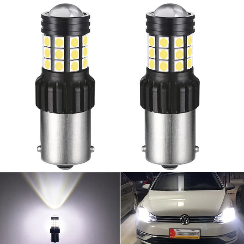 2x P21W светодиодный BA15S 1156 1157 BAY15S Лампа парковка светильник DRL Резервное