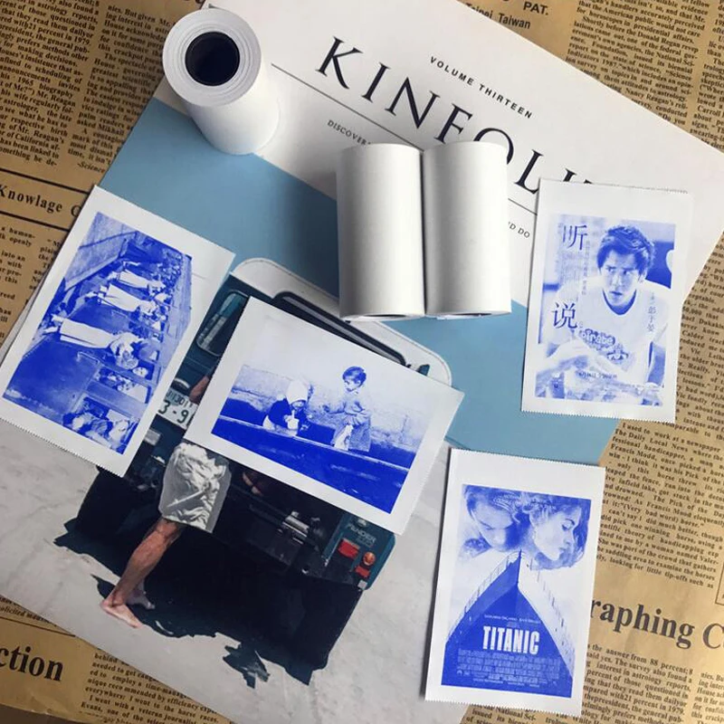 MEMOBIRD PAPERANG New Product Display Blue Sticker Thermal Paper 57*30 Stickers Label 3 Volumes to Send | Компьютеры и офис