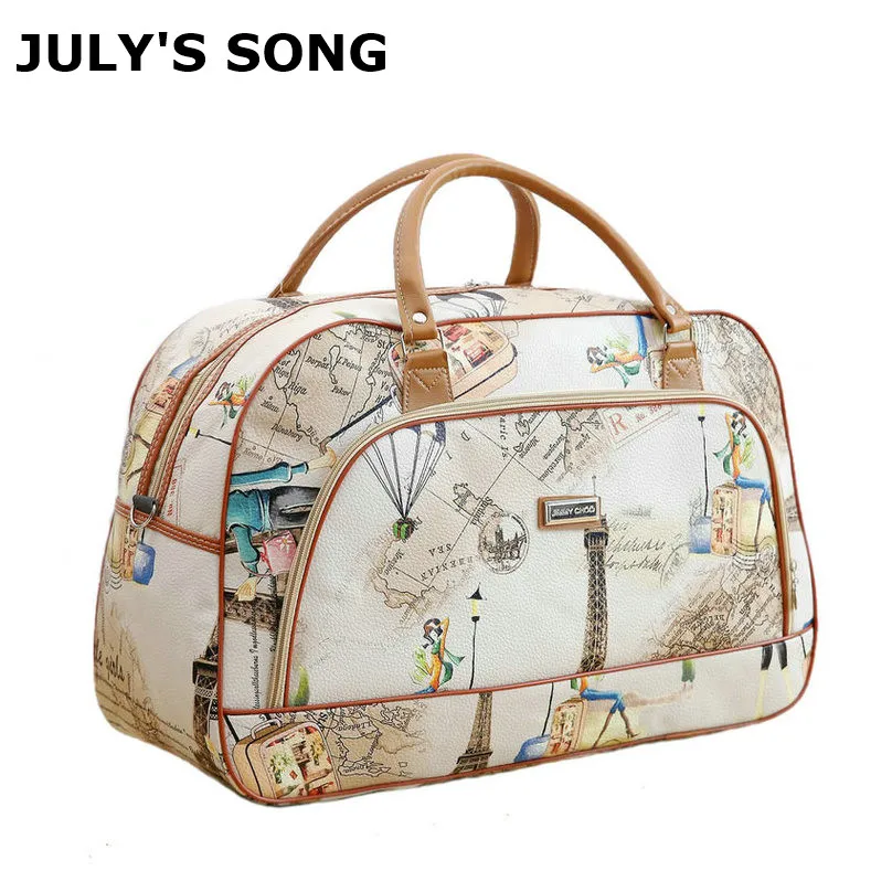 Сумка для багажа JULY'S DOSAC вместительный переносной чемодан из искусственной