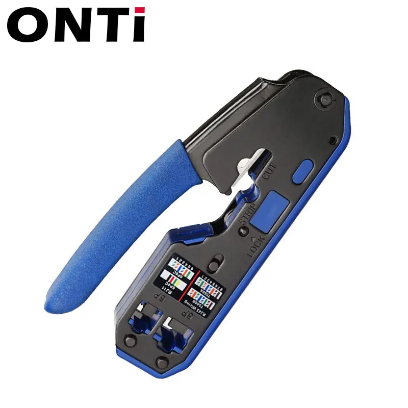 ONTi RJ45 инструмент rj45 сеть обжимных инструментов щипцы для зачистки резак Ethernet