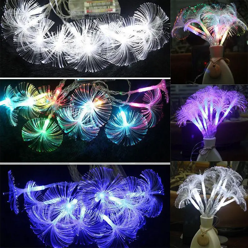 

2.5M 10 LEDs RGB Dimmable String Light Colorful Morning Glory Battery Powered Lamp Wedding Decor Lighting Holiday Fairy Light
