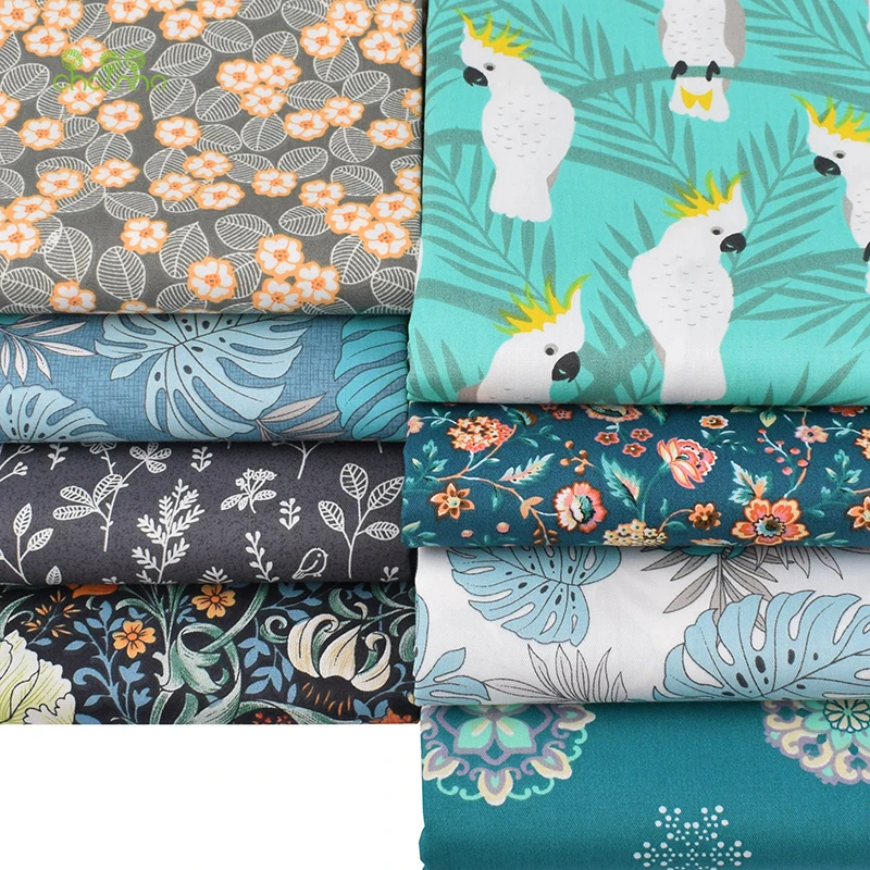 Jungle Parrot Cartoon Series Twill Cotton Fabric for DIY Sewing, Quilting, Baby & Children's Bedding Material image 3