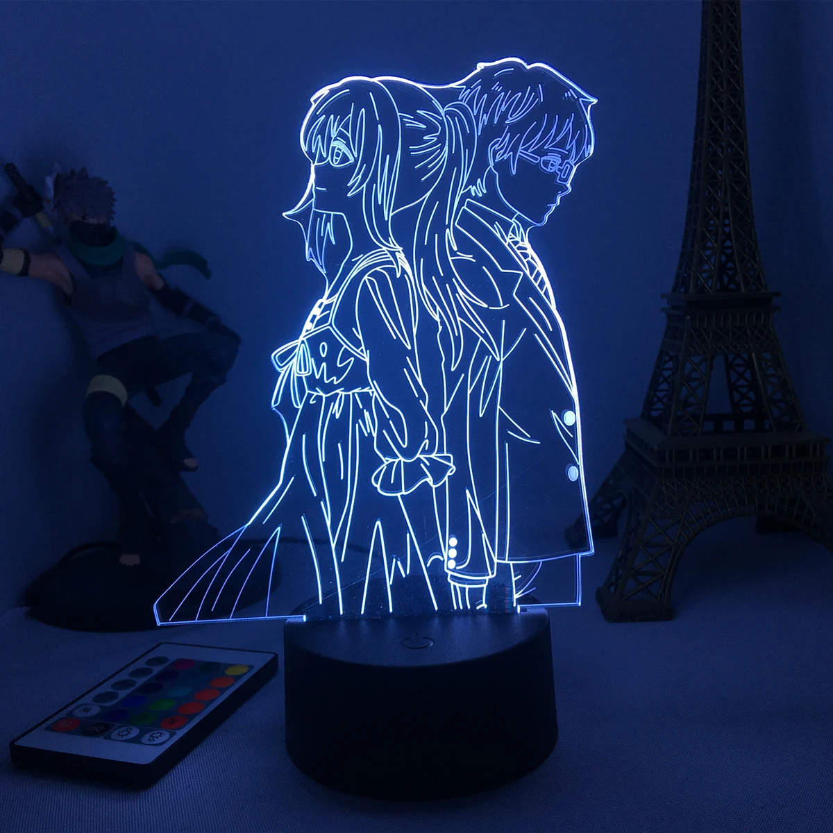 3D светодиодный светильник аниме ваша лежа в апреле для декора спальни Ночной