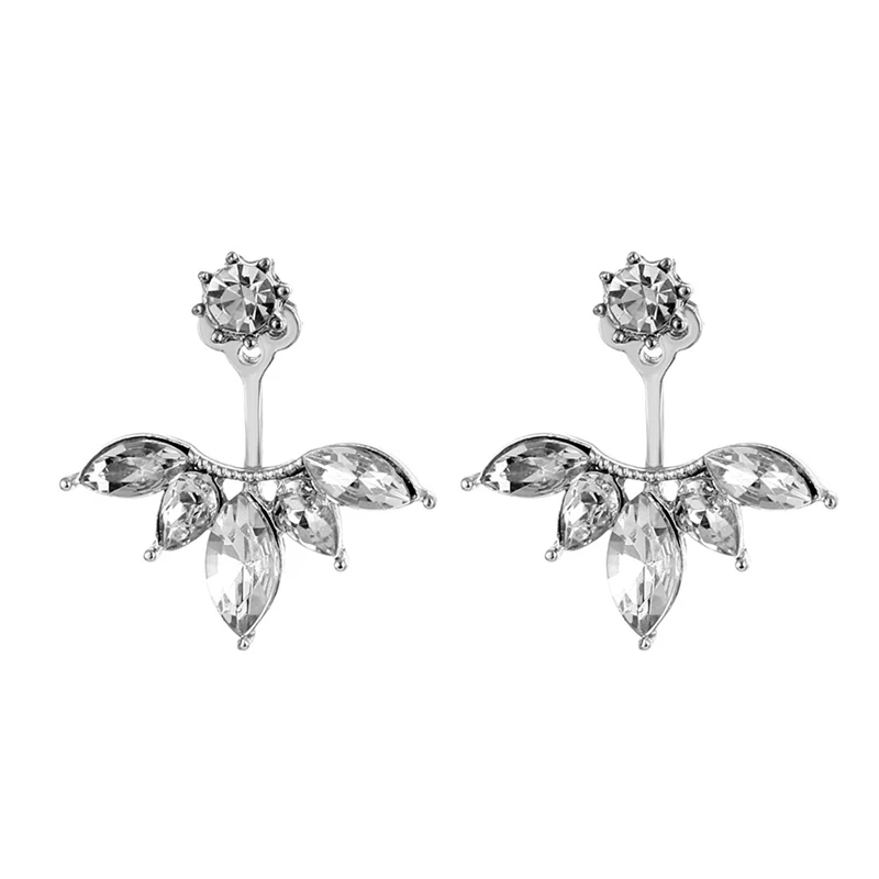 ALIUTOM/корейские стильные и Серебристые серьги с кристаллами модные женские