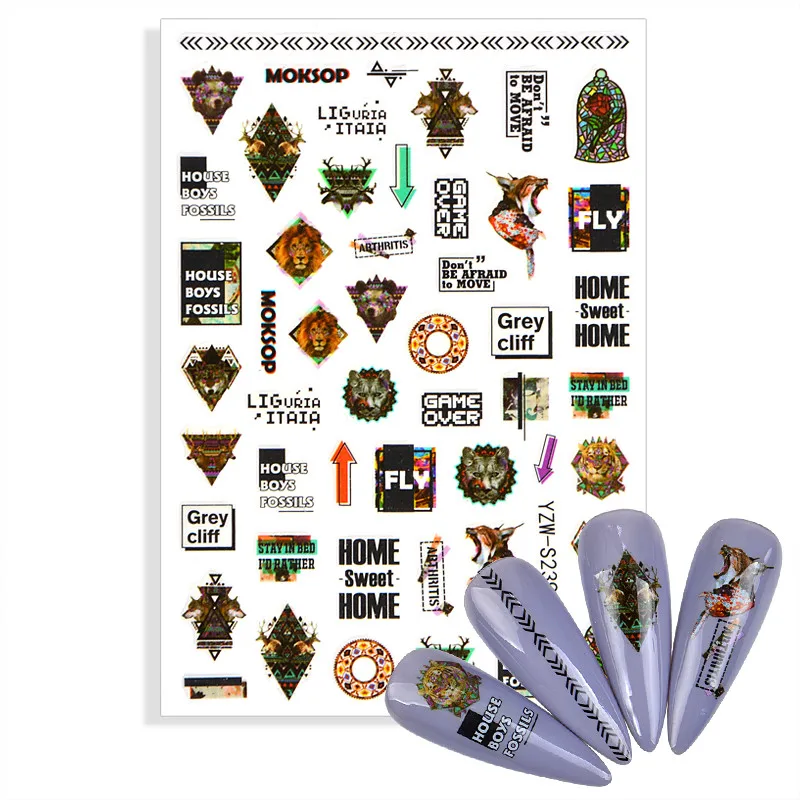 Новое поступление 2022 штамп с буквами и цветами дизайн маникюрная