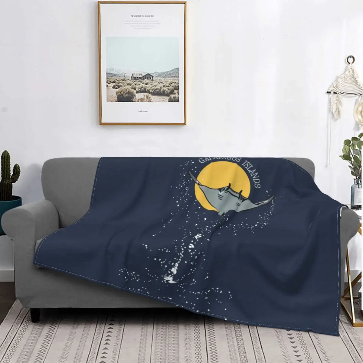 

Galapagos Mantarraya Blanket Ocean Stingray Plush Warm Soft Flannel Throw Blanket For Sofa BedSheet Quilt Office Gift Outlet