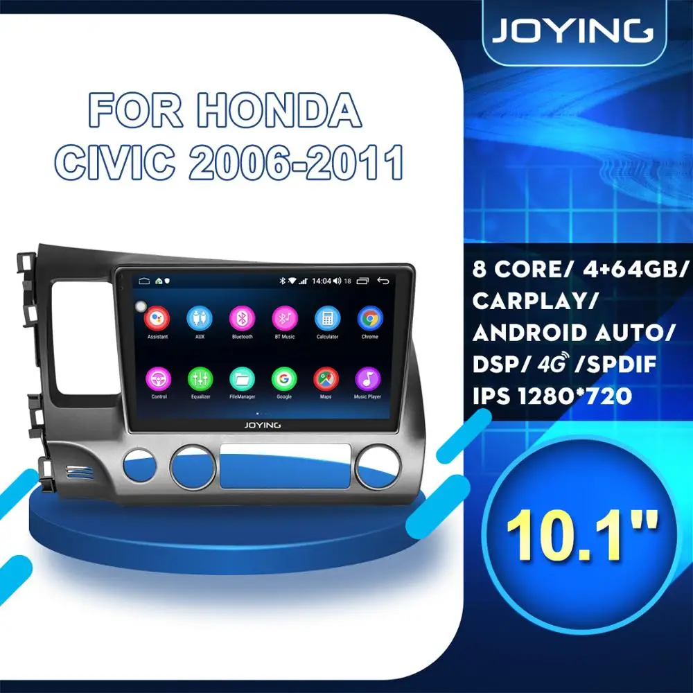 Автомобильный радиоприемник 10 дюймов android для Honda Civic 8 FK FN FD 2006 2011 автомобильный