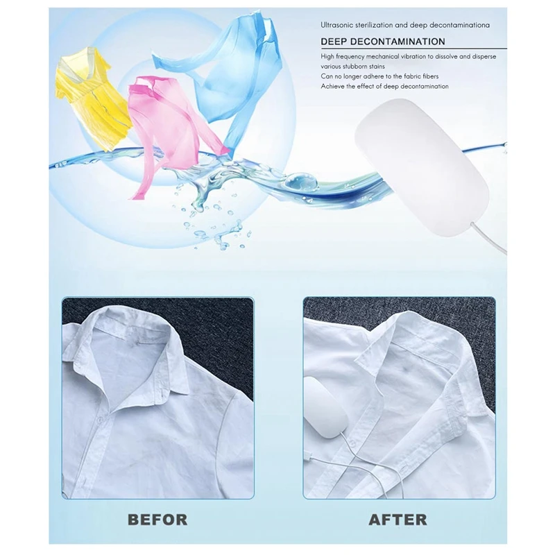 

Ultrasonic Bath Mini Washing Machine Portable Electric Ultrasonic Automatic Traveling Laundry Washer USB Powered