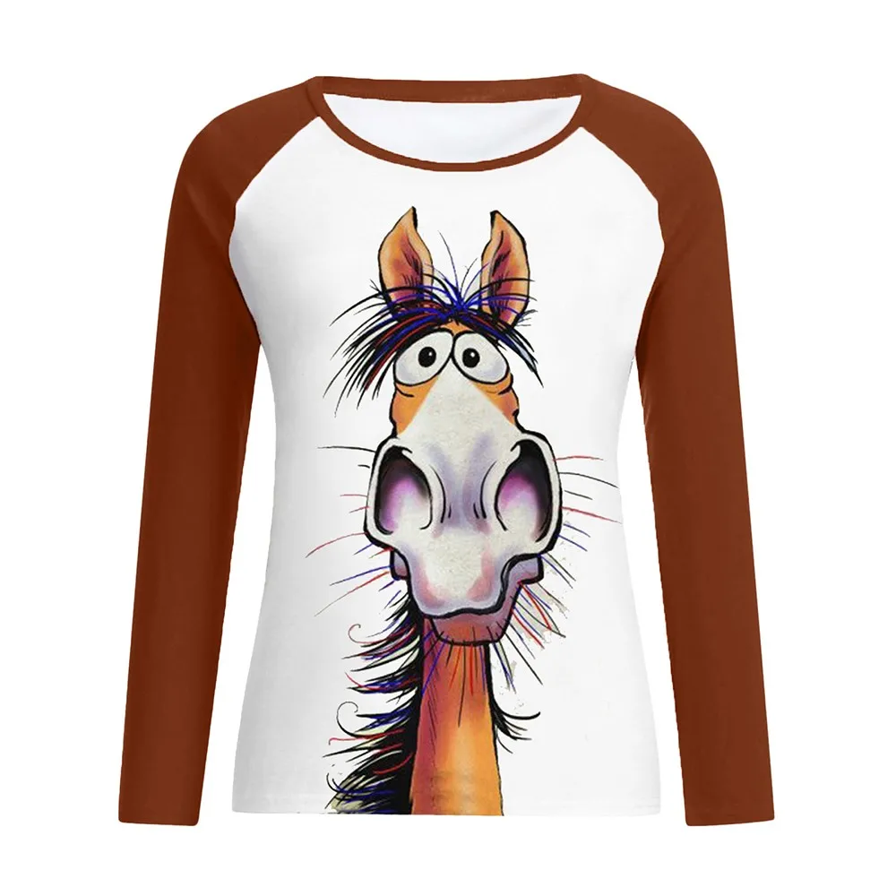 

2021 Fashion New Street Trend Women's T-shirt Animal Print Loose Casual Slim-fit Sports Women's T-shirt