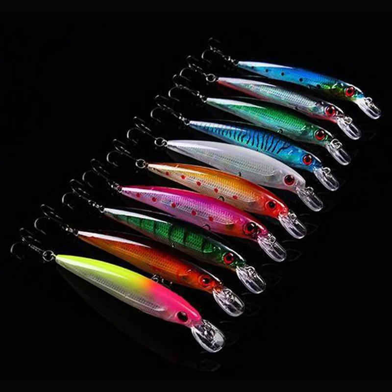 

10pcs Fishing Lure Minnow Wobbler 11cm /13.5g Hard Baits Fishing Tackle Bass / Trout Bait Fishing Accessories Pesca Accesorios M