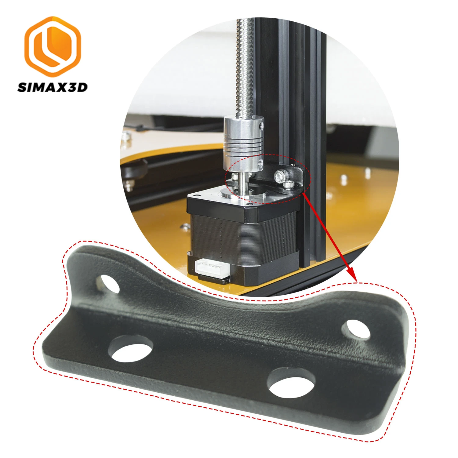 Детали для 3D-принтера SIMAX3D Nema 17 кронштейн шагового двигателя стальная Демпферная