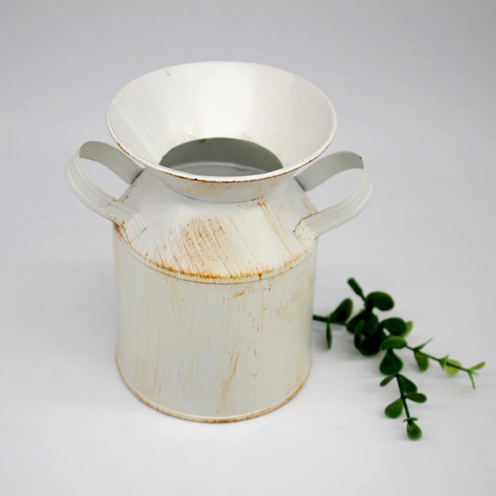 Винтажная ваза в западном стиле железный цветочный горшок чайник веревка