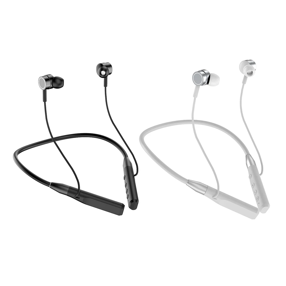 

Bluetooth-compatible 5.0 Neckband Headphones 10h Playing Time Deep Bass Magnetic Earbuds Built-in Mic Neckband Sport Earphones