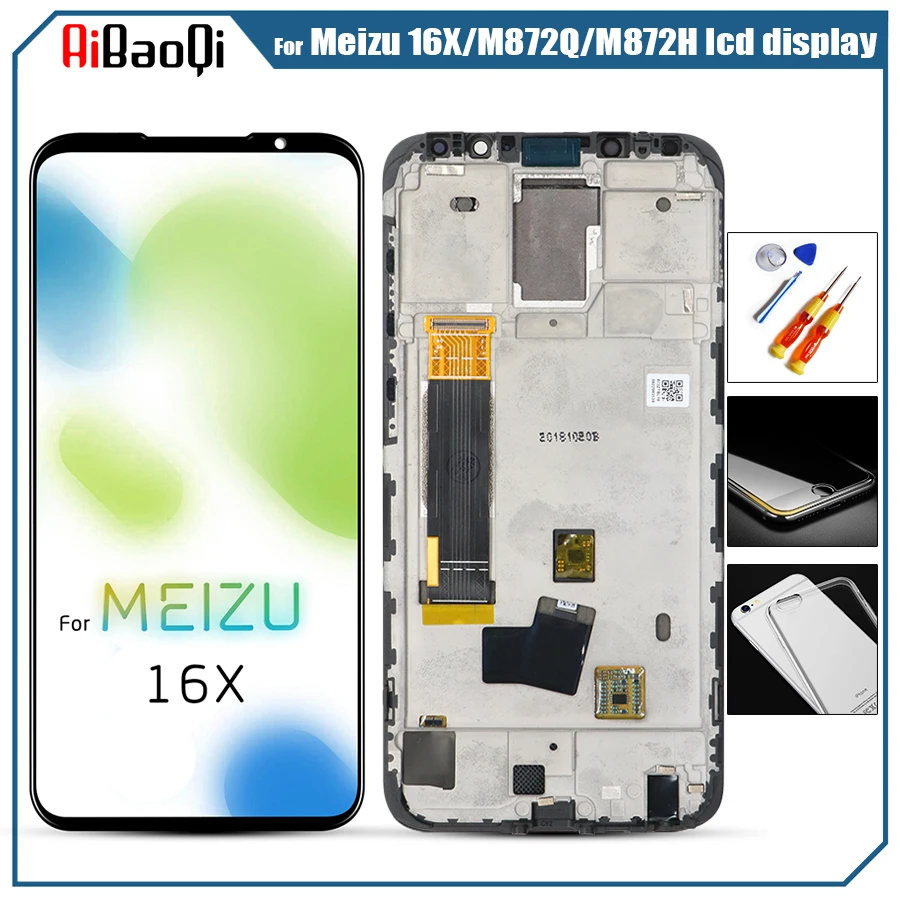 ЖК-экран и сенсорная панель для Meizu 16X 16 X, ЖК-дисплей 6,0 дюймов с дигитайзером для Meizu 16X M872Q M872H AMOLED, оригинал