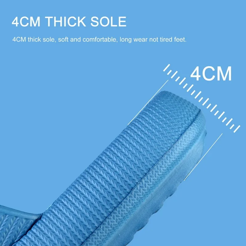 

2021 Home Shoes Summer Thick Platform Bathroom Slippers Women Soft Sole EVA Indoor Slides Woman Sandals Non-slip Flip Flops