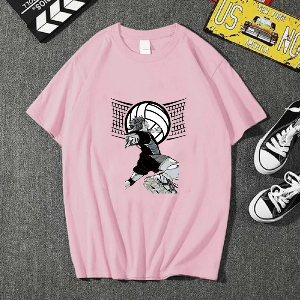 

Man Cloth Anime Haikyuu T-shirt Round Neck Short Sleeve Casual