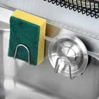 Держатель для губки из нержавеющей стали 2021, для кухни, самоклеящийся, для сушки раковины, крючки, органайзер для хранения аксессуаров для ванной