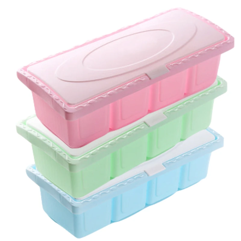 Раскладушка пластиковая ПП коробка для приправ банка специй три цвета набор