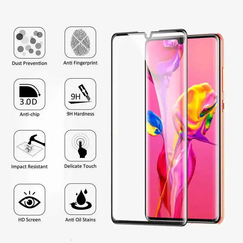 

Tempered Glass phone Case For huawei p30 pro cover Protective Glas Screen Protector film On huawey mate 20 pro Accessories Shell