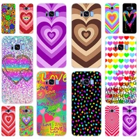 colorful love heart soft silicone case for samsung s21 s22 s20 s11 s10 s9 s8 plus ultra lite fe 11e 10e cover 5g