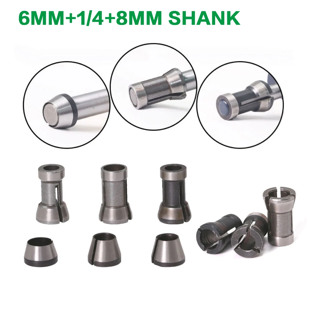 

6/ 6.35/ 8mm Shank Collet Chuck Extension Router Bit Collet Machine Useful