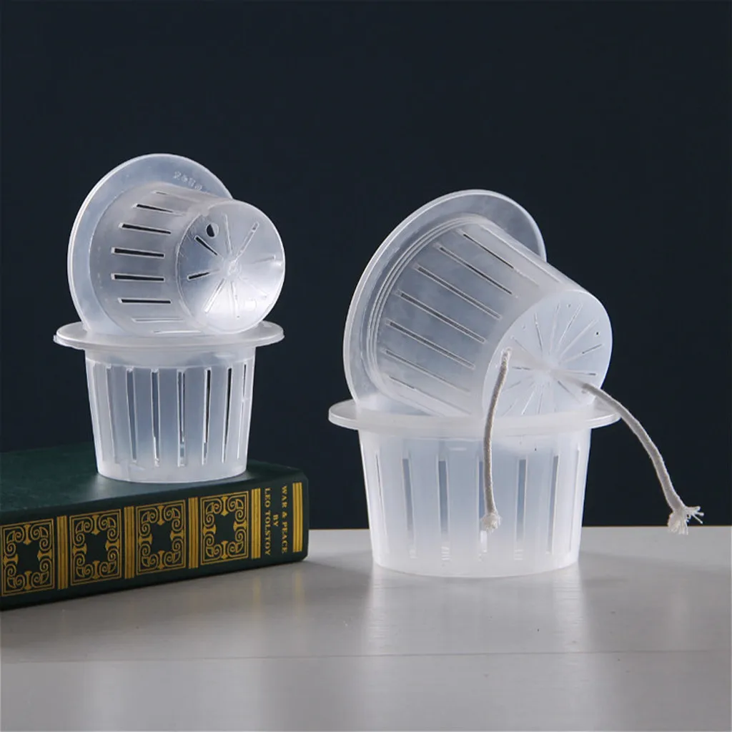 Большой беспочвенная Гидропоники Сад чистая чашки горшочки для Пластик